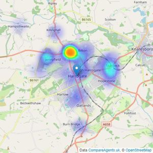 Bridgfords - Harrogate listings heatmap