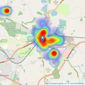 Bridgfords - Knaresborough listings heatmap