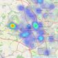 Bridgfords - Newcastle under Lyme listings heatmap