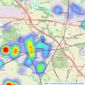 Bridgfords - Newton-le-Willows listings heatmap