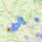 Bridgfords - Ponteland listings heatmap