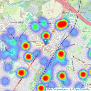 Bridgfords - Sale listings heatmap