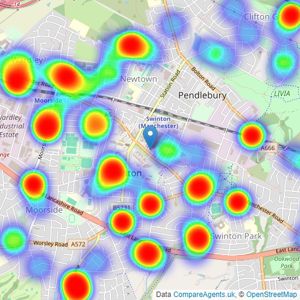 Bridgfords - Swinton listings heatmap