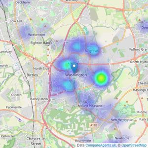 Bridgfords - Washington listings heatmap