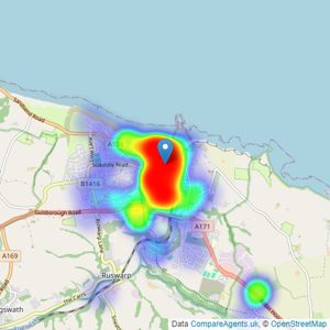 Bridgfords - Whitby listings heatmap