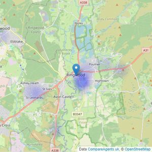 BrightWater - Ringwood listings heatmap