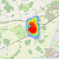 Brockenhurst Estate Agents - Oakley listings heatmap