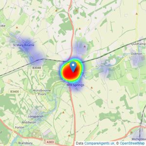 Brockenhurst Estate Agents - Whitchurch listings heatmap