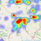 Bronte Estate Agents - Queensbury listings heatmap