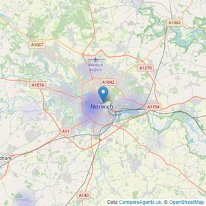 Brown & Co Online Auctions - Norwich listings heatmap