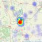 Brown & Co - Retford listings heatmap