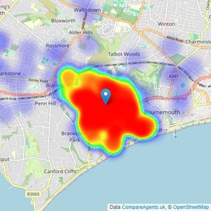 Brown & Kay - Westbourne listings heatmap