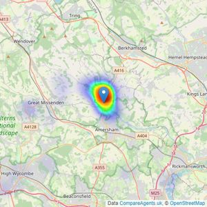 Brown & Merry - Chesham listings heatmap