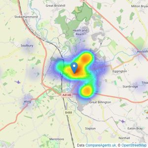 Brown & Merry - Leighton Buzzard listings heatmap