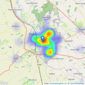 Brown & Merry - Leighton Buzzard listings heatmap