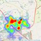 Brown & Merry - Newport Pagnell listings heatmap