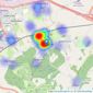 Brown & Merry - Woburn Sands listings heatmap