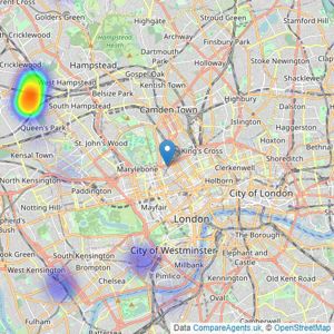 BrownRok - London listings heatmap