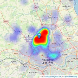 Brunton Residential - Great Park listings heatmap