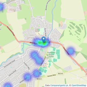 Brunton Residential - Ponteland listings heatmap