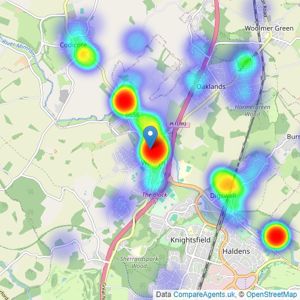 Bryan Bishop and Partners - Welwyn listings heatmap