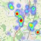 Bryan Bishop and Partners - Welwyn listings heatmap