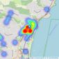 Bryce Baker Woods - Paignton listings heatmap