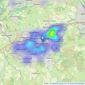 Buchanan Burton Solicitors and Estate Agents - East Kilbride listings heatmap