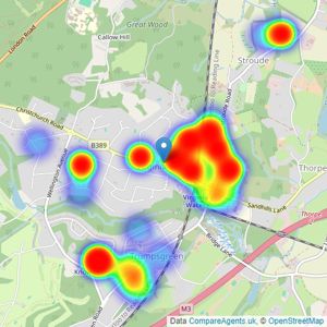 Buckinghams - Virginia Water listings heatmap