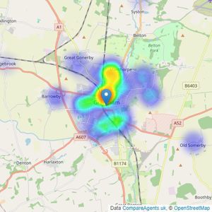 Buckley Wand - Grantham listings heatmap