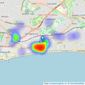 Bullock & Lees - Bournemouth listings heatmap