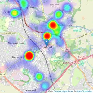 Burchell Edwards - Solihull listings heatmap