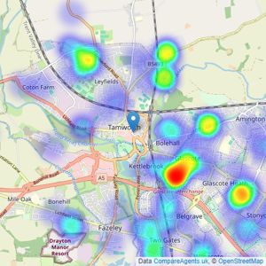 Burchell Edwards - Tamworth listings heatmap