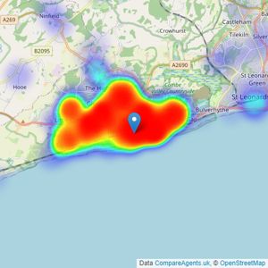 Burgess & Co - Bexhill On Sea listings heatmap