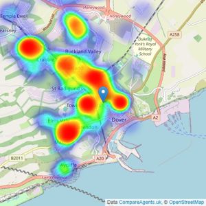 Burnap & Abel - Dover listings heatmap