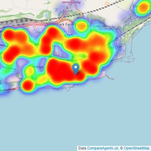 Burnap & Abel - Folkestone listings heatmap