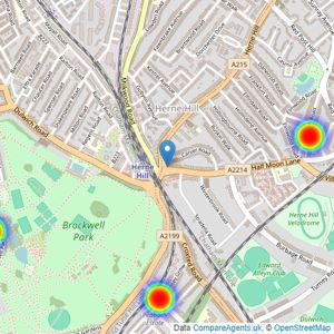 Burnet Ware - Herne Hill listings heatmap