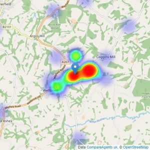 Burnetts - Mayfield listings heatmap