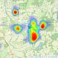 Burns & Webber - Cranleigh listings heatmap