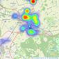 Burrell's Estate Agency - Worksop listings heatmap