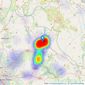 Bury & Hilton - Leek listings heatmap