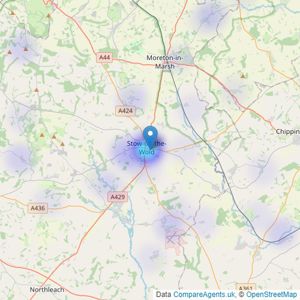 Butler Sherborn - Stow-On-The-Wold listings heatmap