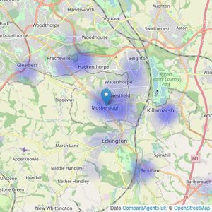 Butlers Estate Agents - Sheffield listings heatmap