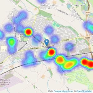 Butters John Bee - covering Alsager listings heatmap