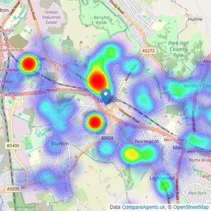 Butters John Bee - Longton listings heatmap