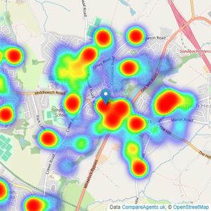 Butters John Bee - Sandbach listings heatmap