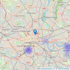 By Design - London listings heatmap