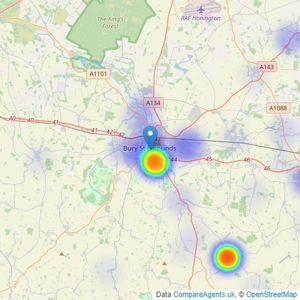 Bychoice - Bury St. Edmunds listings heatmap