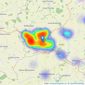 Bychoice - Haverhill listings heatmap