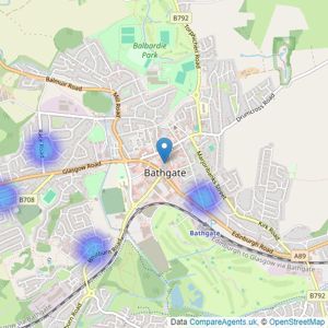 Caesar & Howie - Bathgate listings heatmap